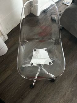 Clear Acrylic Swivel Office Chair