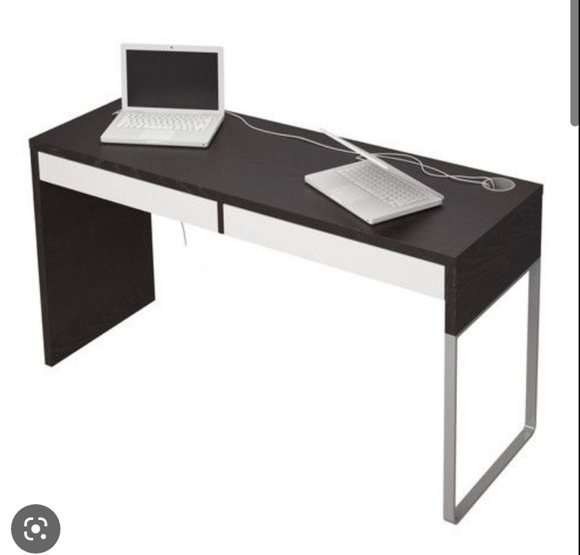Used MICKE IKEA Desk, white, 55 7/8x19 5/8"
