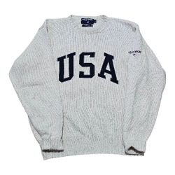 Polo Ralph Lauren OG USA Knit Sweater Large 