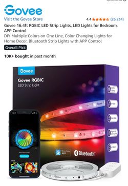2 Govee 16.4ft RGBIC LED Strip Lights