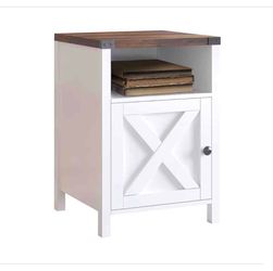 White Farmhouse Nightstand brand new