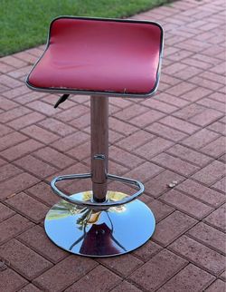 Adjustable red stool