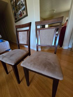 Wooden  chairs.