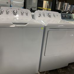 GE TOP LOAD WASHER AND ELECTRIC DRYER 