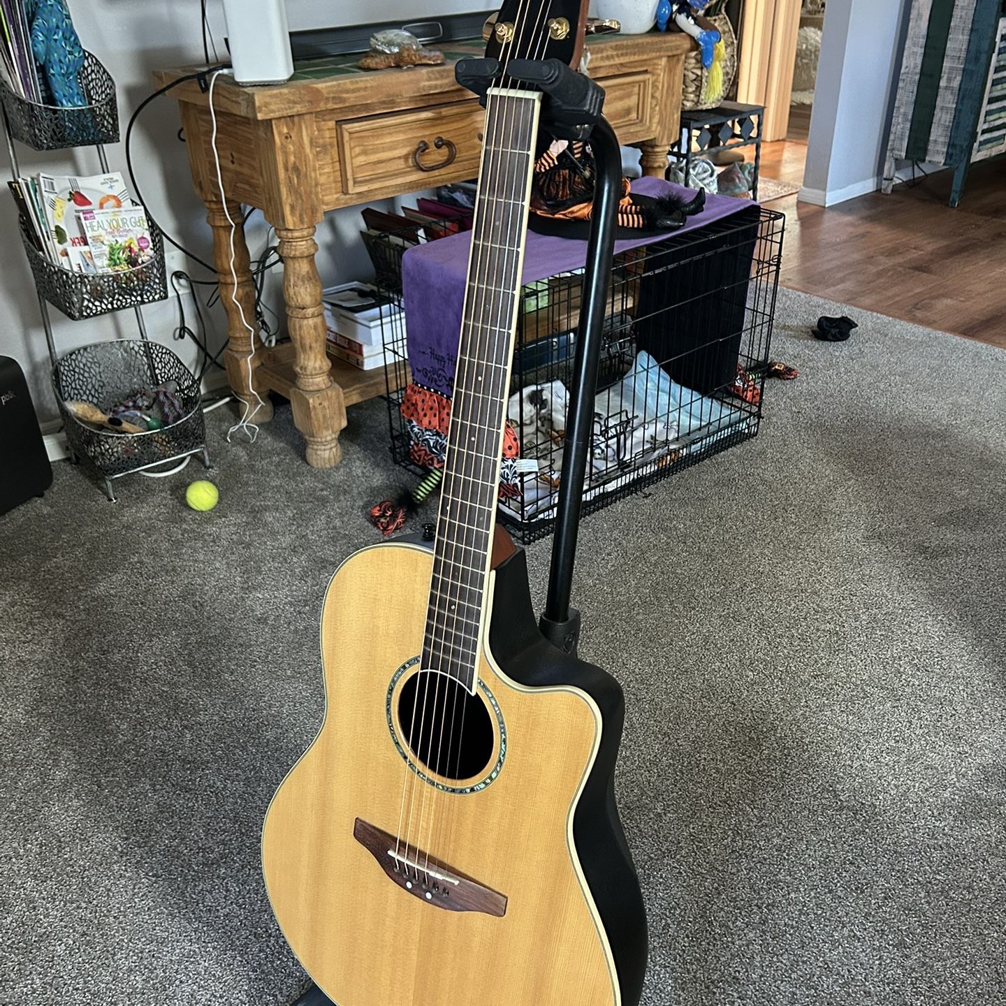 Ovation guitar and hard case