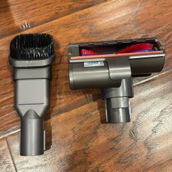 two attachments for a Dyson cordless vacuum cleaner