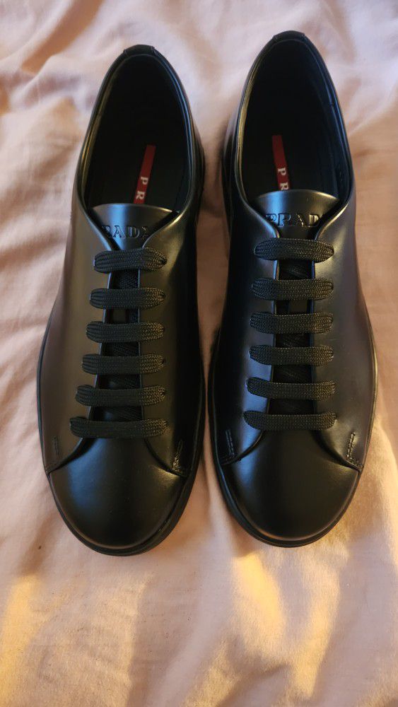 Prada Spazzolato Rios Casual Leather Shoe MENS 7