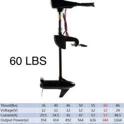 60 LBS Thrust 8 Speed Electric, Trolling Motor
