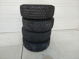 245/70R17 Vredestein Pinza All-Terrain tires.  Chevy Silverado 6-Lug Wheels