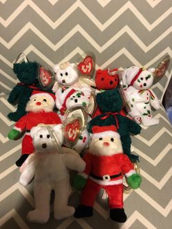Ty babies Santa bear plush angels stocking