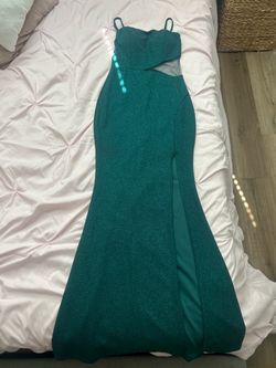 Hoco dress green long