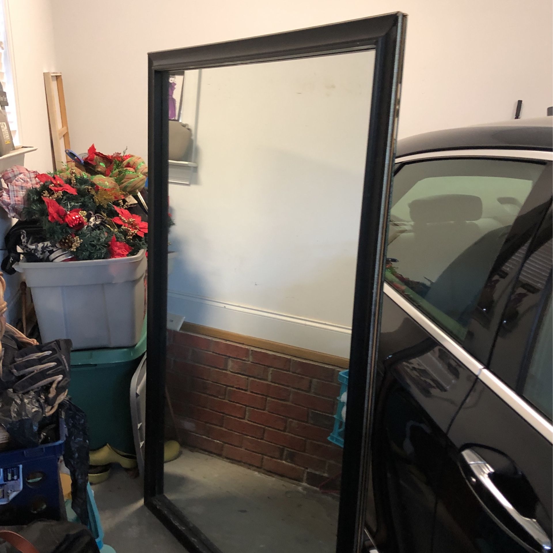 Large Mittor With Black Wood Trim 5 Ft Tall Negotiable