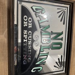 Antique No Gambling Sign 