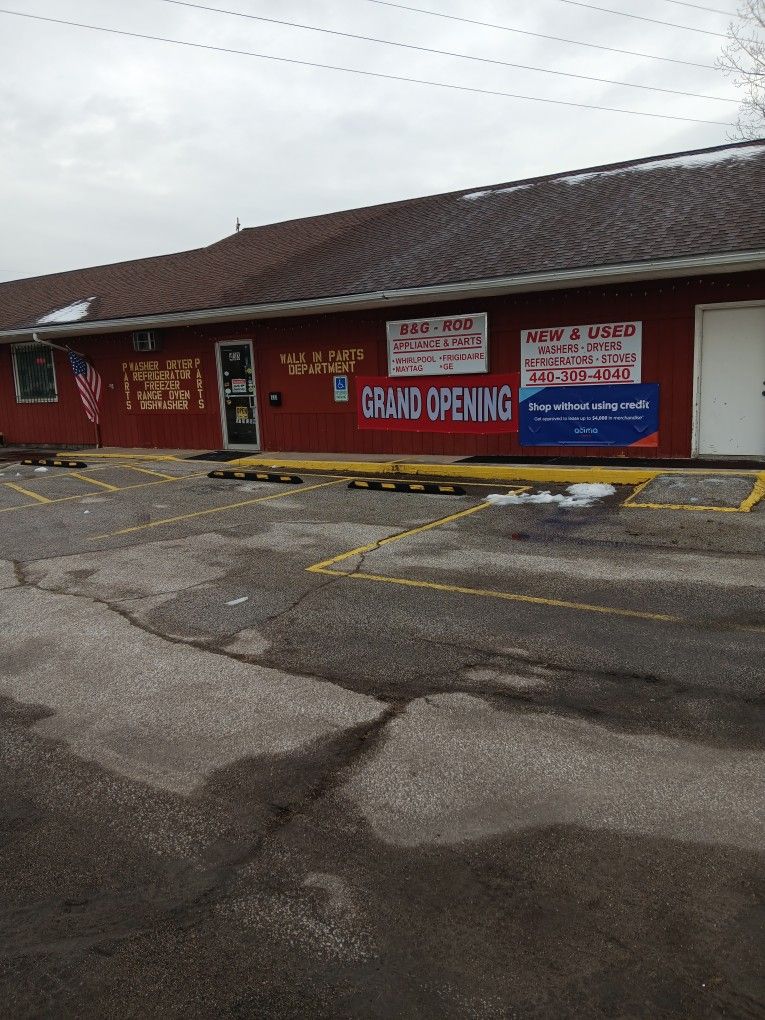 Grand Opening. B&G-Rod Appliances And Parts.