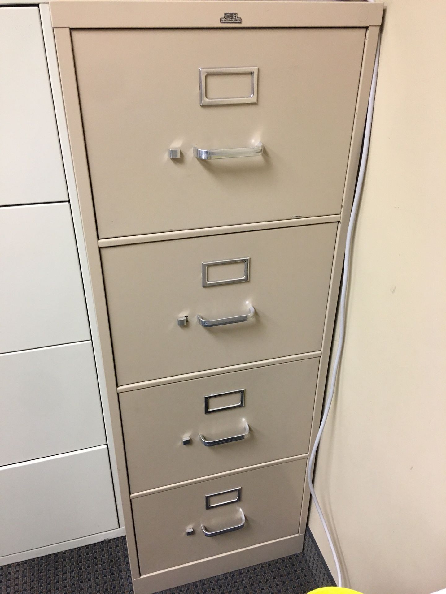 !!Update Reduced Price!! Tall 4 drawer metal file cabinet $80 OBO