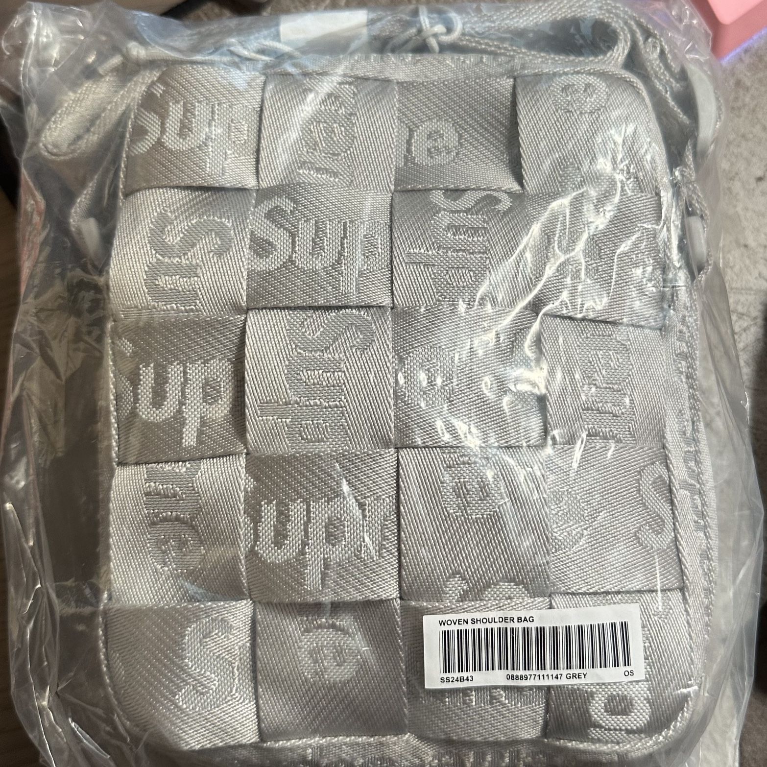 Supreme Woven Shoulder Bag (SS24 Grey) for Sale in Mesa, AZ - OfferUp