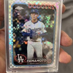 2024 Yoshinobu Yamamoto Rookie Xfractor Card – LA Dodgers Gift & Collectible