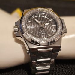 ""🚨❤️💘💙💌💝🎁🚨PERFECT GIFT FOR VALENTINE'S DAY"" NEW MEN'S LUXURY BIG FACE ORIGINAL AKULA CRYSTAL SWISS QUARTZ IN*VIC*TA⌚️ 