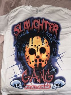 21 Savage x Drake It’s All A Blur Tour Slaughter Gang Airbrush Tshirt - Large