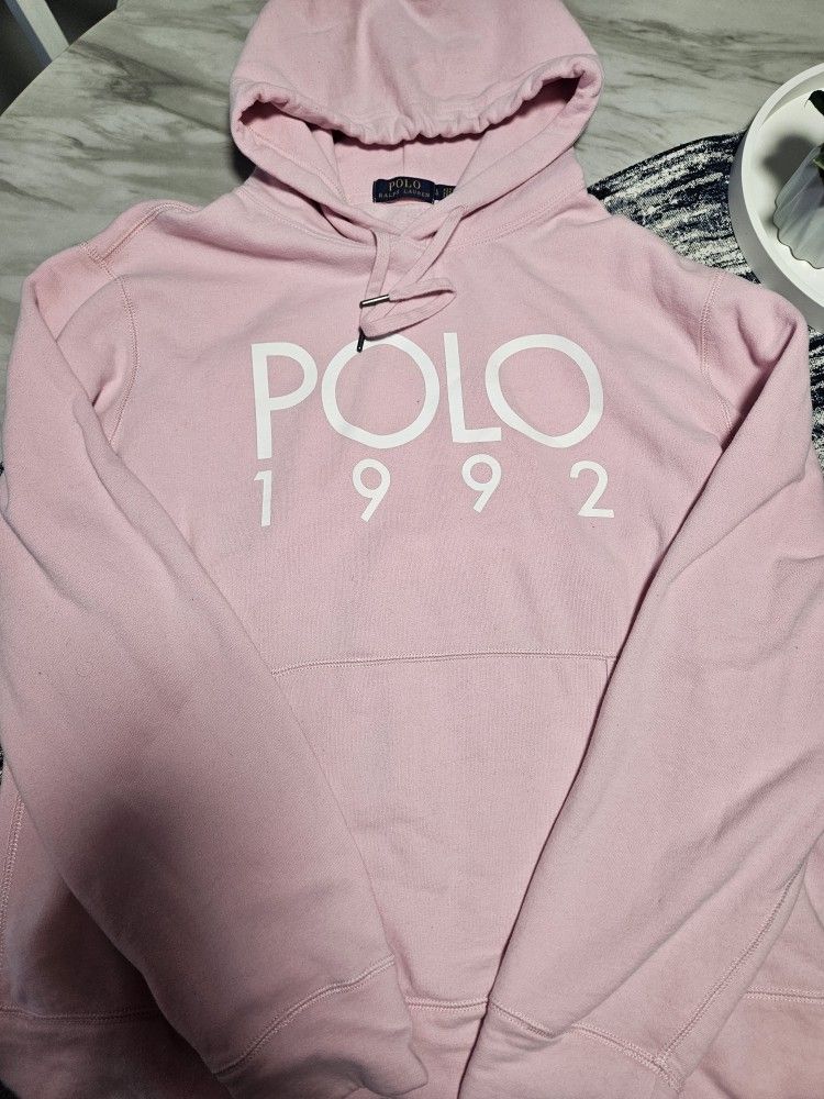 Mens Polo Hoodie Size Large