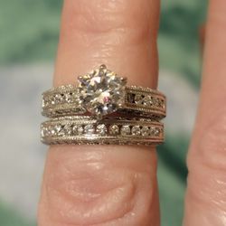 Beautiful Solid 925 Sterling Silver With AAA  Cz'sit Is Also Rodium Plated To Keep It From Oxidizing. Size 6.