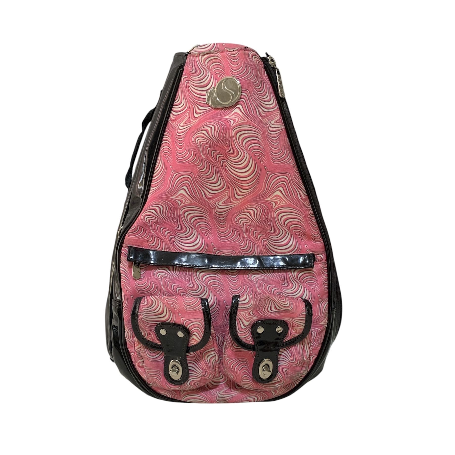 The Sak Pink Multi Pocket Storage Satchel Tennis Adjustable Backpack Travel Bag