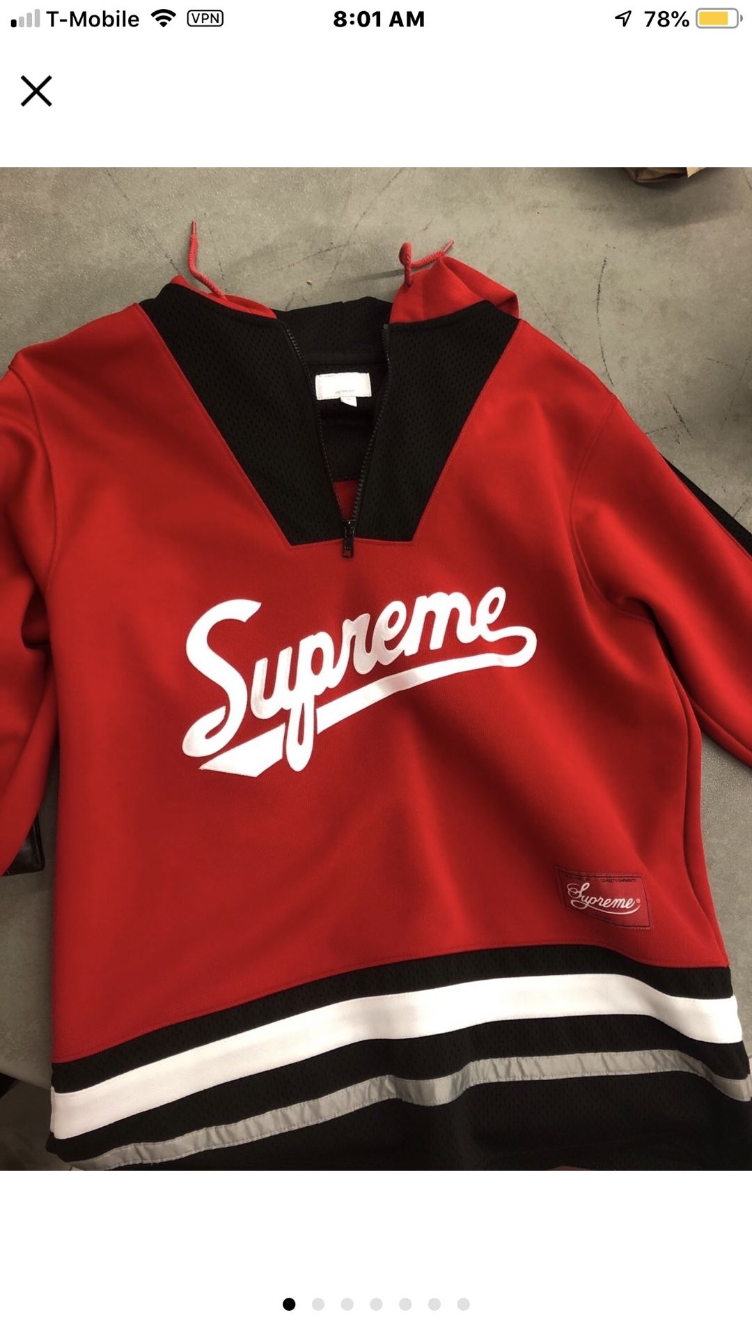 Supreme hockey jersey hoodie