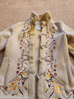 Stylish Suede Panache Coat Size MEDIUM