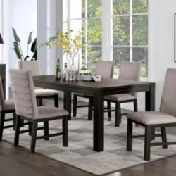 7 Pc Black Dining Table Set Brand New In Box