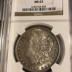 Graded Morgan Silver Dollars PCGS NGC MS62-63s ! 