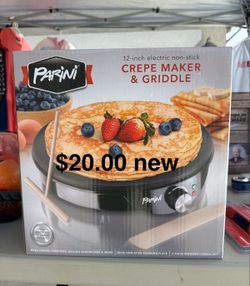 Crepe maker & griddle $20.00 new firm on price