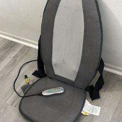 SHARPER IMAGE Shiatsu Back And Leg Massager Chair Cushion w/Heat, Rolling Real Touch 