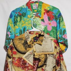 JAMS WORLD RAYON HAWAIIAN  MENS SHIRT   2 GORGEOUS SHIRTS SIZE MEDIUM   SUPER RARE 
