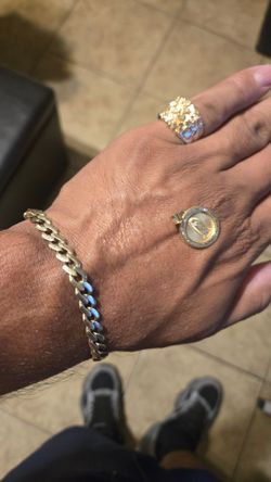 Gold bracelet..ring..pendent
