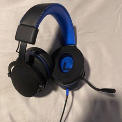 onn. , Weird gaming headset with microphone. For PS4, PS5, and Nintendo Switch. Black And Blue