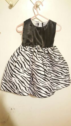 Black and white zebra dress 18 months