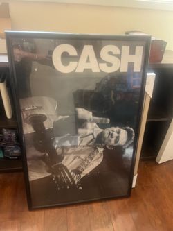 Framed Johnny cash poster