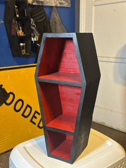 Wooden Coffin Shelf