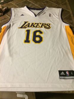 Adidas lakers pau gasol jersey large