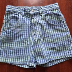 Vintage Lee Checkered High Rise Jean Shorts