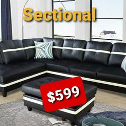 Sectional Black ⚫ White Color.  Take It Home Today 