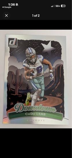 2024 optic football ceeDee Lamb downtown card & Jaxson Dart stained glass card