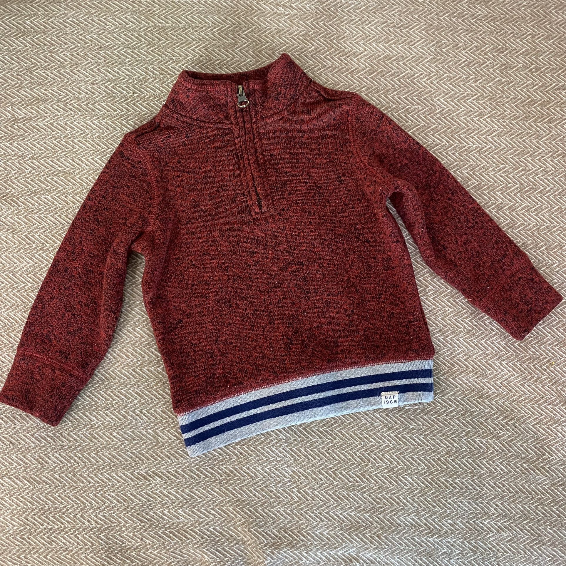 Red gap Kids Sweater Zip Up 18-24 Months
