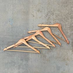 Wooden Clothes Hangers Set of 5, 20, and 50