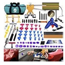 GLISTON DIY Paintless Dent Repair Kit 89pcs Dent Puller Tools Slide Hammer for Car Hail Damage Dent & Ding Remover