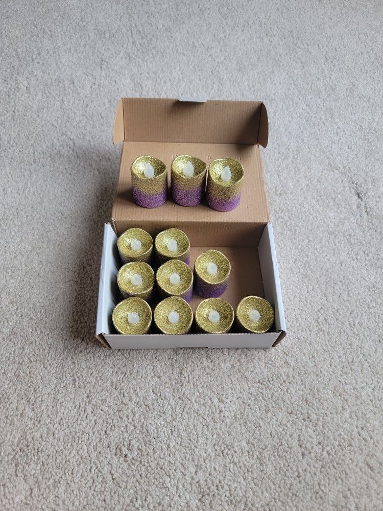 Gold Flameless Votive Candles, 12-Pack ( 4 Boxes )