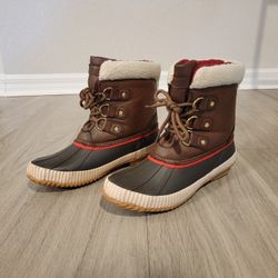 Brown/Red Leather Tommy Hilfiger Winter/Rain Boots