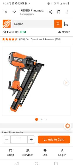 Ridgid Head Farming Nailer