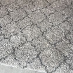 7x7 Ivory Geometric Rug