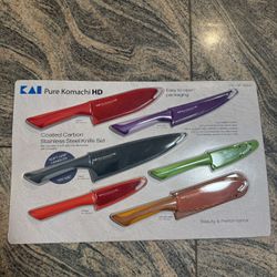 Carbon Steel Sheethed Knife Set